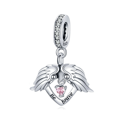 Be Brave Heart Dangle Charm