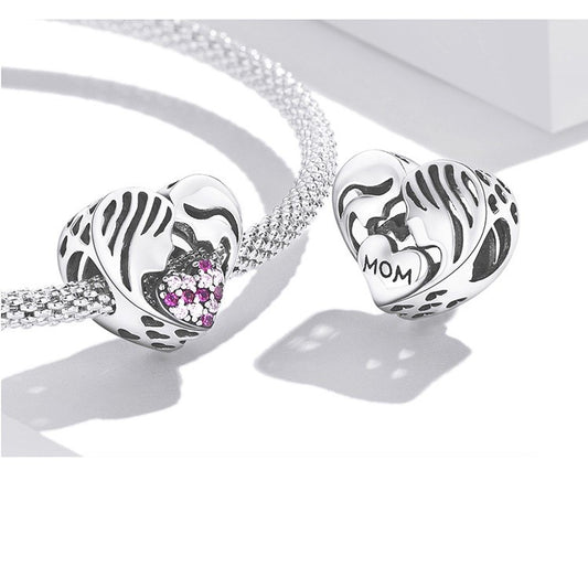 Mom & Daughter Love Silhouette Charm