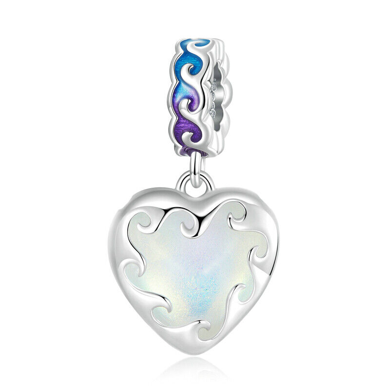 Heart Wave Dangle Charm