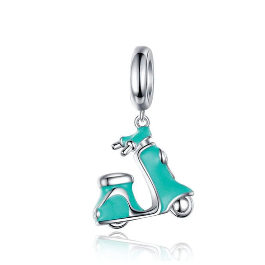 Blue Scooter Dangle Charm