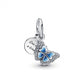 Butterfly & Quote Double Dangle Charm