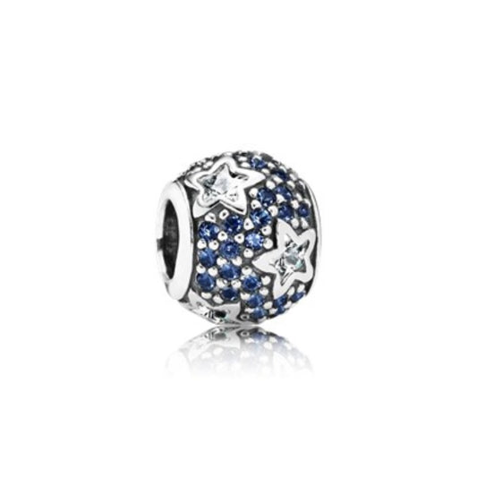 Midnight Blue Sparkling Stars Charm