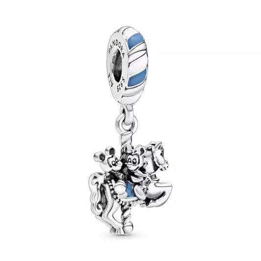 Mickey & Minnie Carrousel Character Dangle Charm