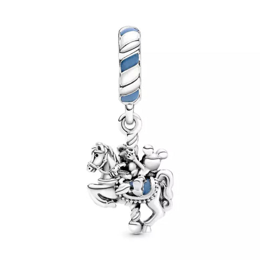 Mickey & Minnie Carrousel Character Dangle Charm