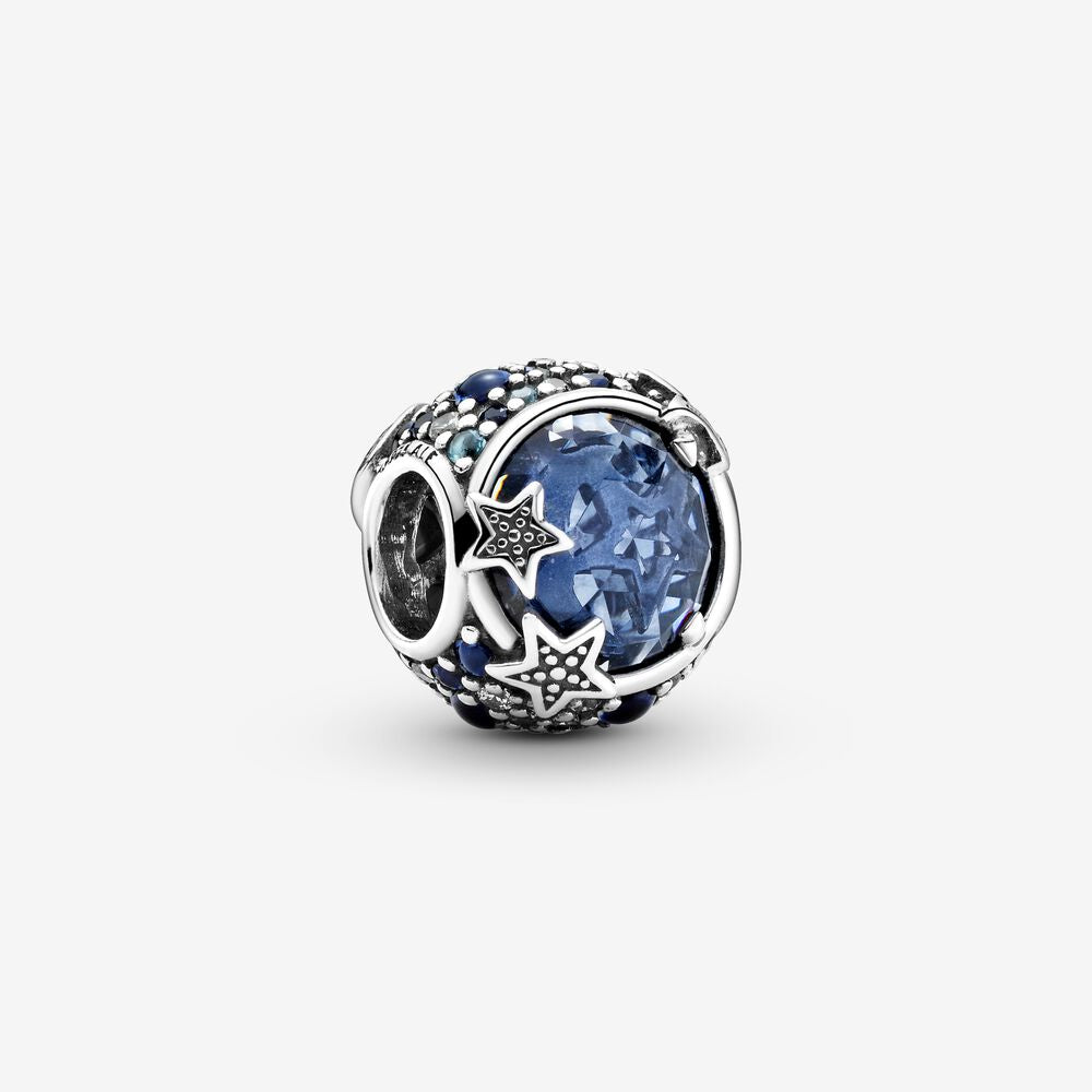 Celestial Blue Sparkling Stars Charm