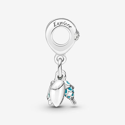 Fish, Sea Turtle & Conch Triple Dangle Charm