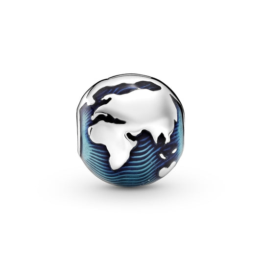 Blue Globe Clip Charm