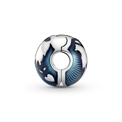 Blue Globe Clip Charm