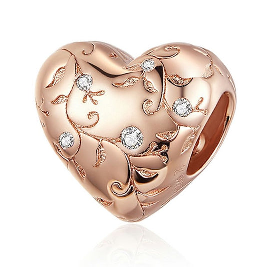 Vines Heart Bead Charm