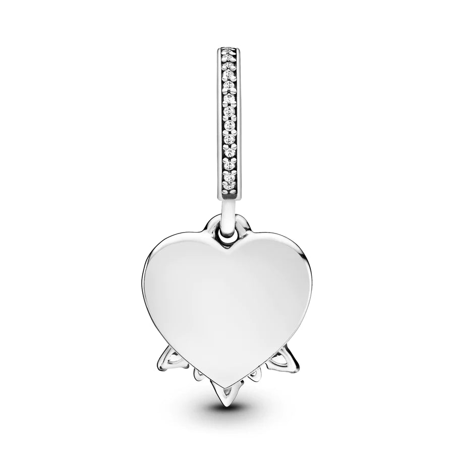 Snowflake Heart Double Dangle Charm