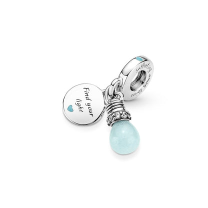 Glow-in-the-dark Lightbulb Double Dangle Charm