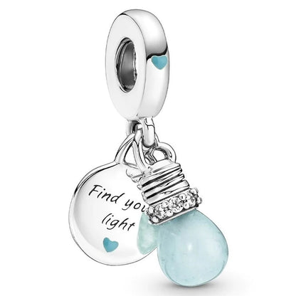 Glow-in-the-dark Lightbulb Double Dangle Charm