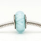 Triangle Blue Glass Bead Murano