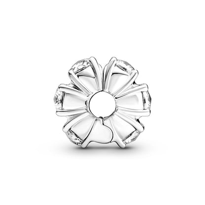 Long Pronged Sparkling Clip Charm - Silver