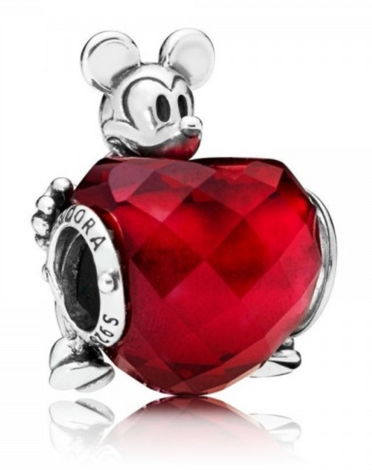Mickey Character Love Heart Charm