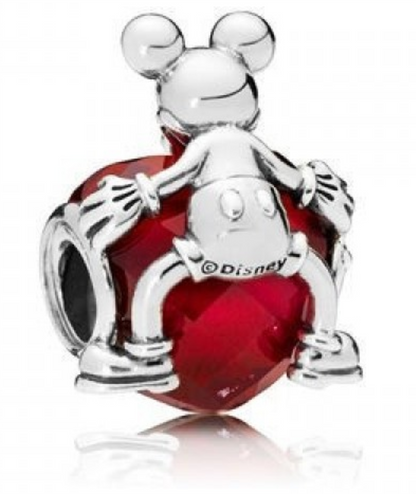 Mickey Character Love Heart Charm