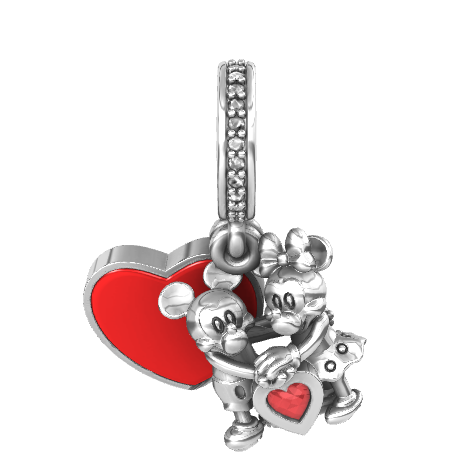 Mickey & Minnie Character Love Dangle Charm