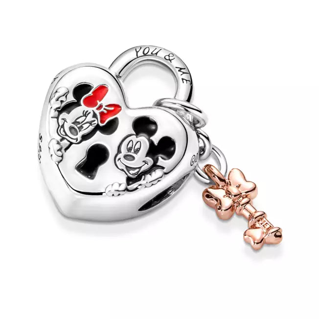 Mickey & Minnie Character Padlock Charm