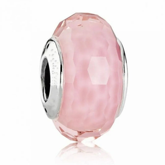 Pink Faceted Murano