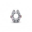 Pink Pansy Flower Charm