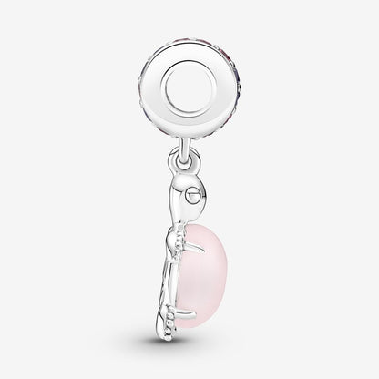 Glass Pink Sea Turtle Dangle Charm