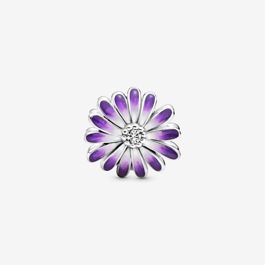 Purple Daisy Flower Charm