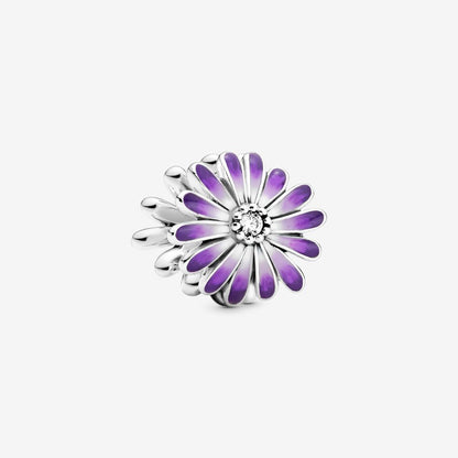 Purple Daisy Flower Charm
