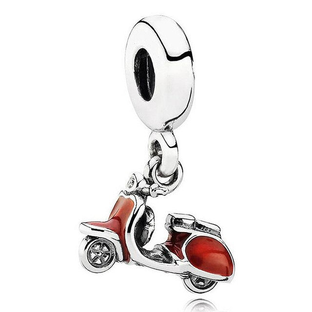Red Scooter Dangle Charm