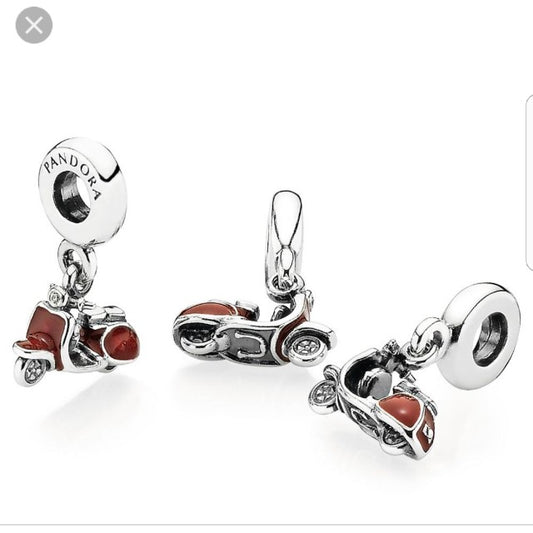 Red Scooter Dangle Charm