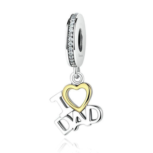 I Love Dad Dangle Charm