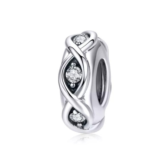 Infinity Love Stopper With Cubic Zirconia