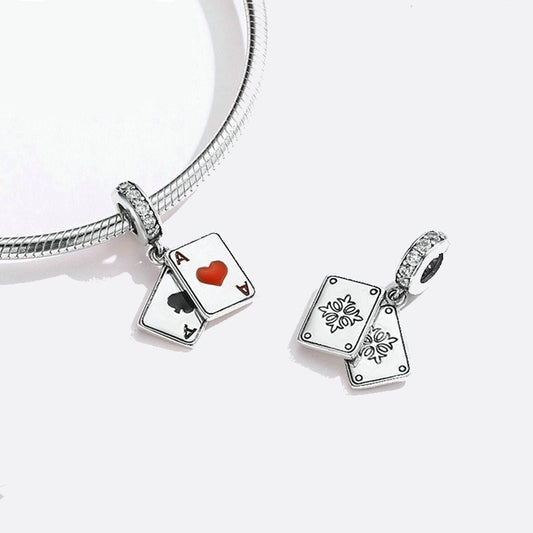 Poker Card Dangle Charm