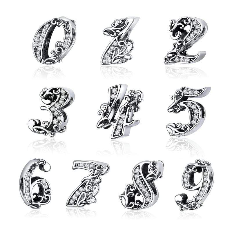 Numbers Bead Charm