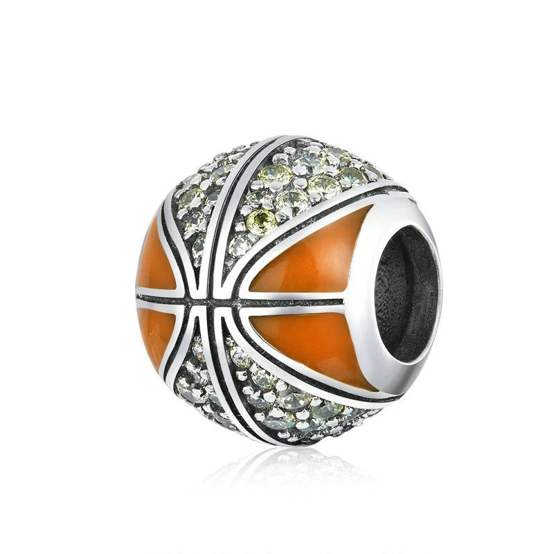 Basketball Ball Enamel Charm