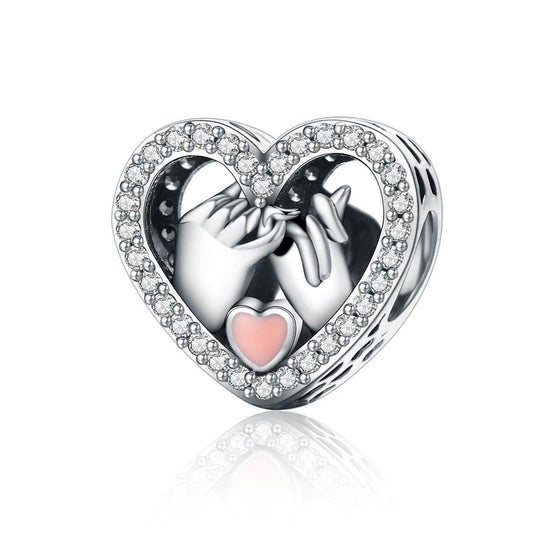 Pinky Promise Heart Charm
