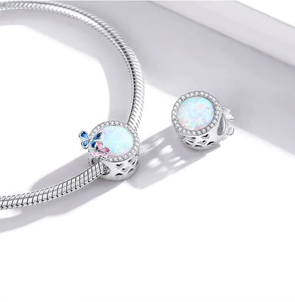Butterflies In Spring Charm - Opal
