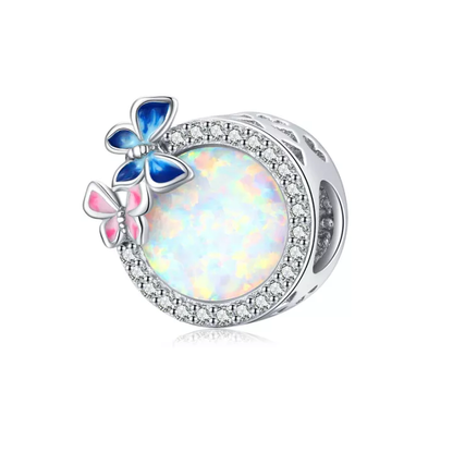 Butterflies In Spring Charm - Opal
