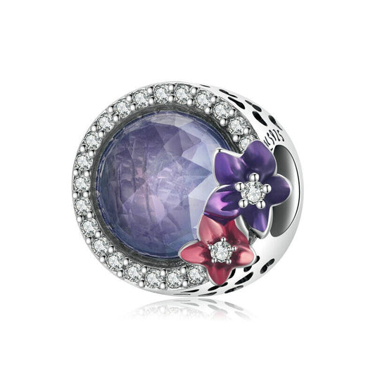 Female Power Flower Glass Charm