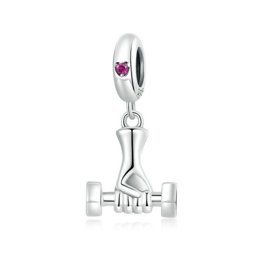 Fitness Dumbbell Dangle Charm