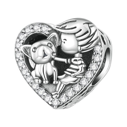 Dog & Boy Charm