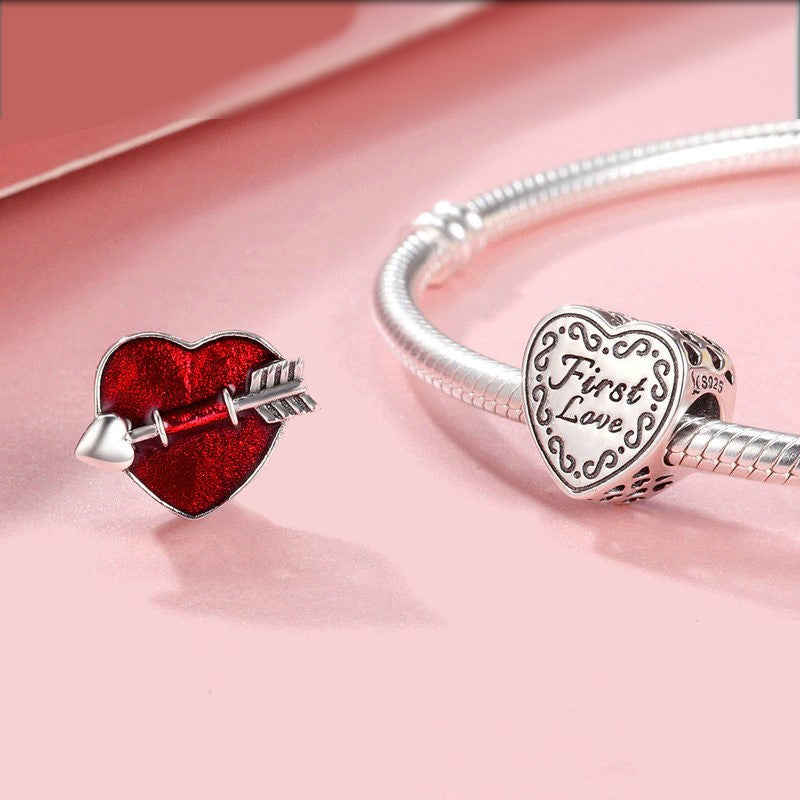 First Love Engrave Heart Charm