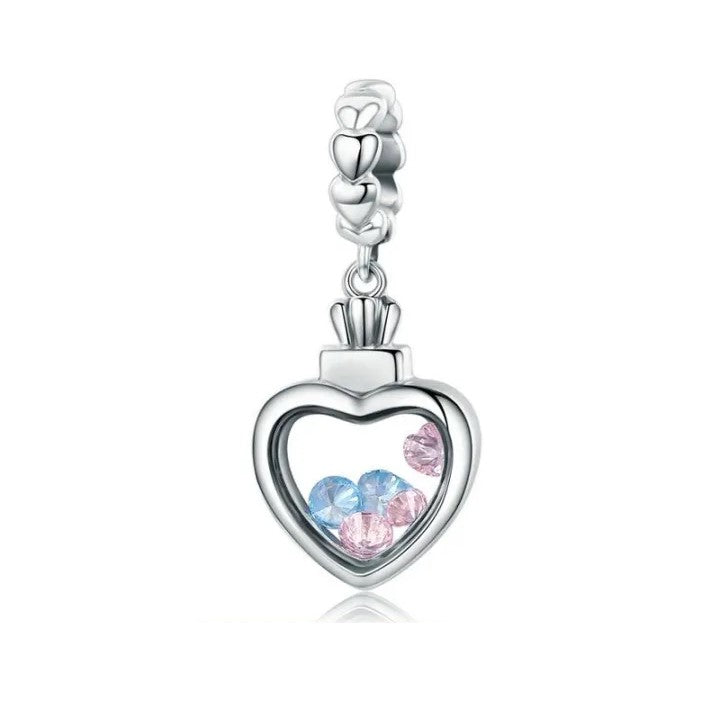 Romantic Heart Dangle Charm