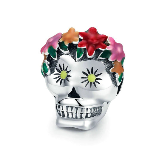 Flower Skull Charm