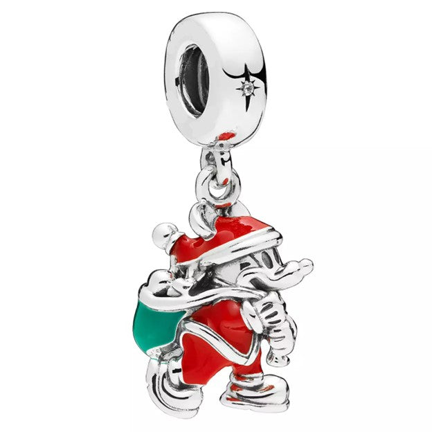 Santa Mickey Dangle Charm