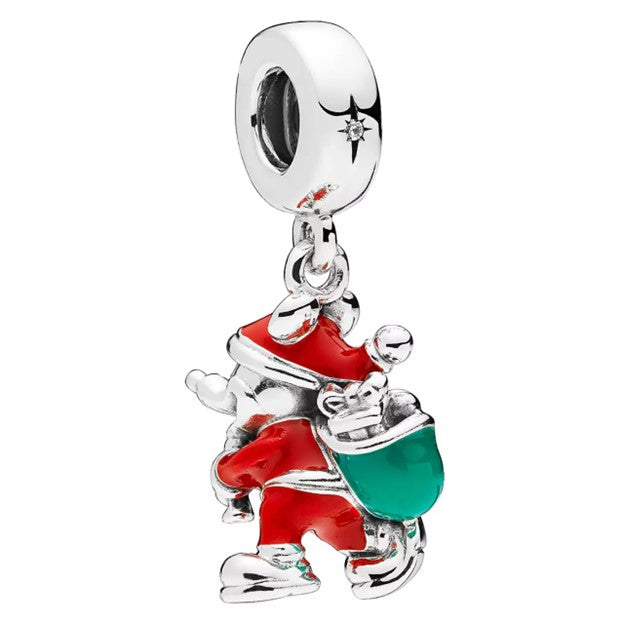 Santa Mickey Dangle Charm