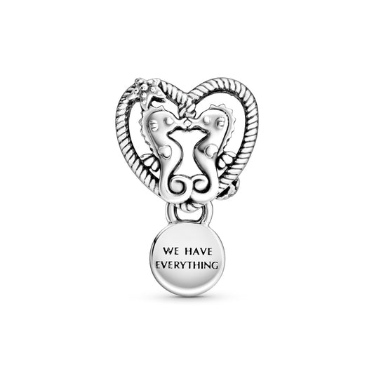 Seahorse and Heart Charm
