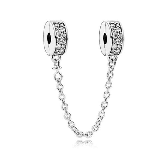 Clear Elegance Safety Chain Clip Charm