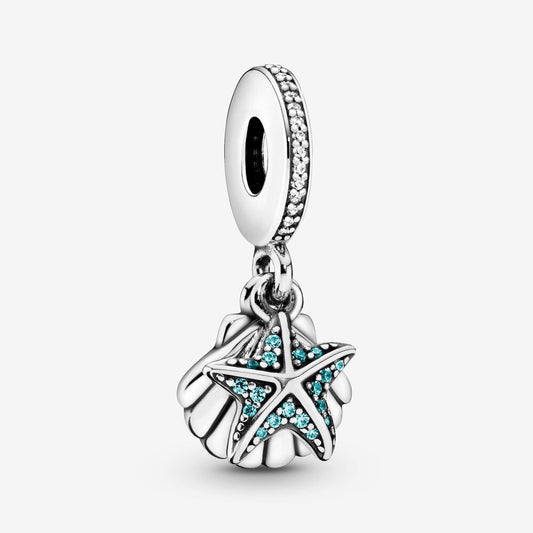 Starfish & Sea Shell Dangle Charm