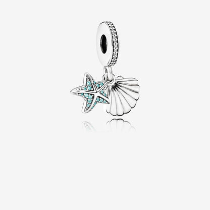 Starfish & Sea Shell Dangle Charm
