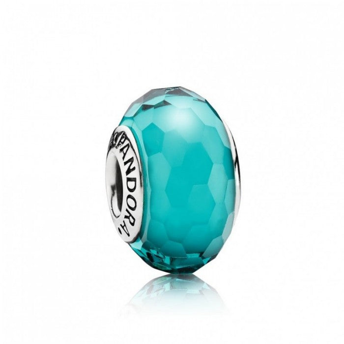 Turquoise Faceted Murano